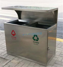 定制不锈钢垃圾桶小区户外 百拓实业室外垃圾桶